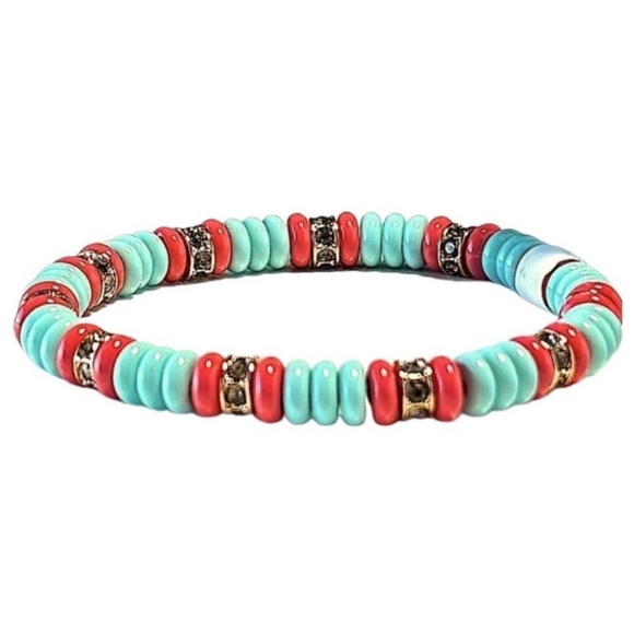 Roxanne Assoulin Colorblocked Beaded Bracelet NWT - Picture 5 of 9